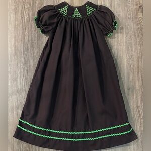 Anavini Smocked Dress with Trees-size 7